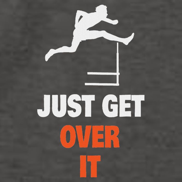 Funny Jumping Hurdles Just Get Over It Vector Backpack