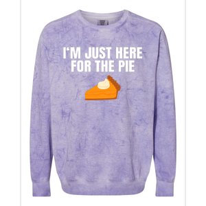 Funny Just Here ForThe Pumpkin Pie Thanksgiving Colorblast Crewneck Sweatshirt