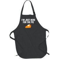 Funny Just Here ForThe Pumpkin Pie Thanksgiving Full-Length Apron With Pockets