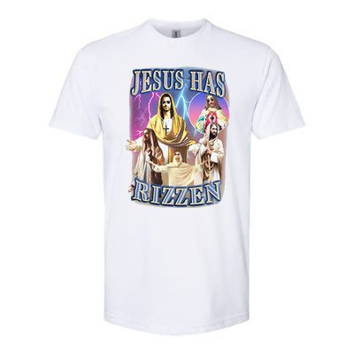 Funny Jesus Has Rizzen Softstyle CVC T-Shirt