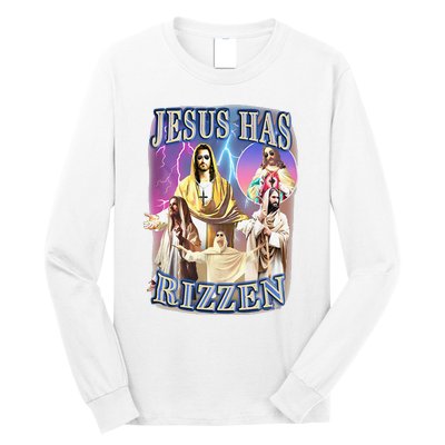 Funny Jesus Has Rizzen Long Sleeve Shirt