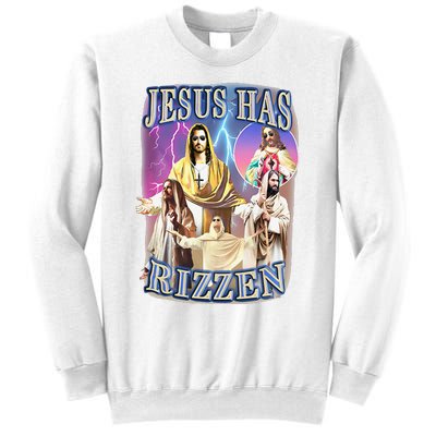 Funny Jesus Has Rizzen Sweatshirt