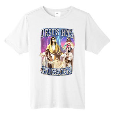 Funny Jesus Has Rizzen Tall Fusion ChromaSoft Performance T-Shirt