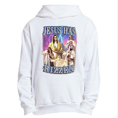 Funny Jesus Has Rizzen Urban Pullover Hoodie