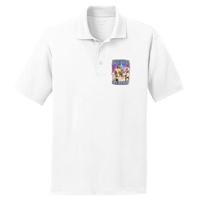 Funny Jesus Has Rizzen PosiCharge RacerMesh Polo