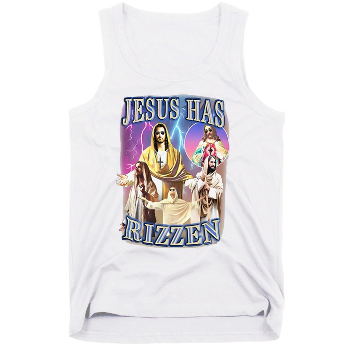 Funny Jesus Has Rizzen Tank Top