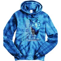 Funny Jesus Is My God King My Lord My Savior Blue Lion Christian Tie Dye Hoodie