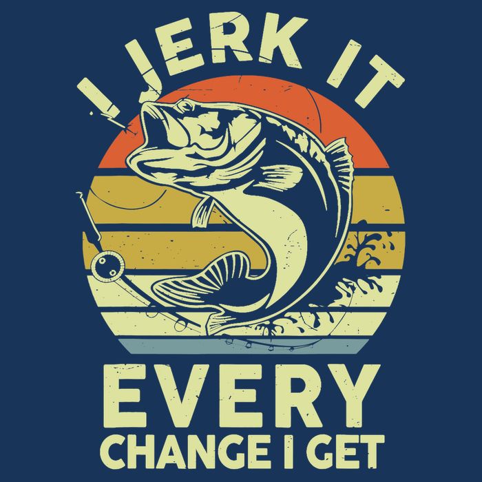 Fishingshirt Jerk It Every Chance I Get Bass Fish Funny Dad 16 in Basic Backpack