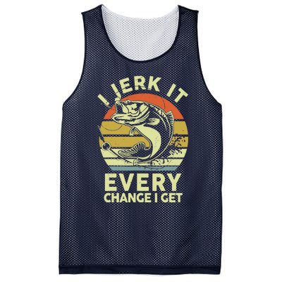 Fishingshirt Jerk It Every Chance I Get Bass Fish Funny Dad Mesh Reversible Basketball Jersey Tank