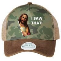 Funny Jesus I Saw That Meme Design Legacy Tie Dye Trucker Hat