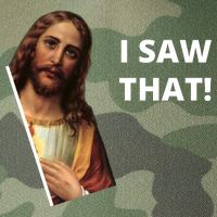 Funny Jesus I Saw That Meme Design Legacy Tie Dye Trucker Hat