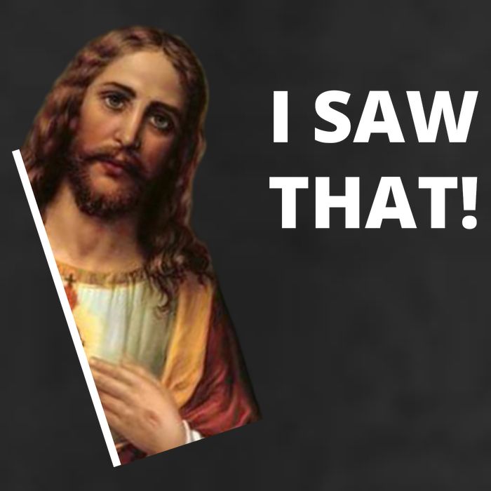 Funny Jesus I Saw That Meme Design Cool Comfort Performance Bucket Hat