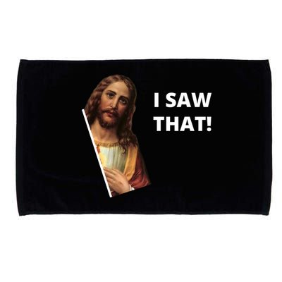 Funny Jesus I Saw That Meme Design Microfiber Hand Towel