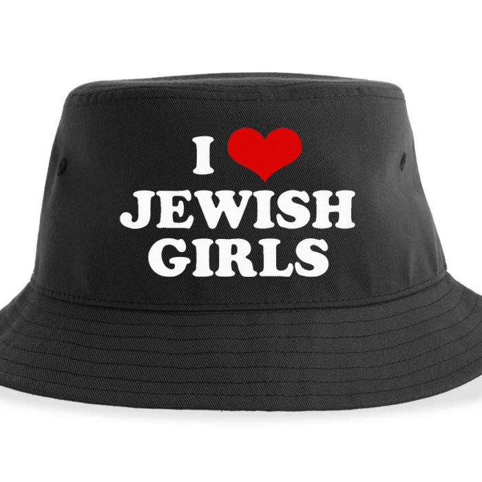 Funny Jewish I Love Jewish Cute Gift Sustainable Bucket Hat