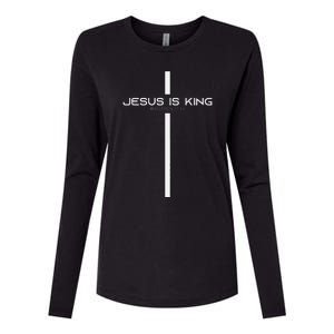 Funny Jesus Is King Jesus Costume Adult Christian Womens Cotton Relaxed Long Sleeve T-Shirt