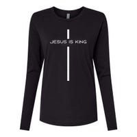 Funny Jesus Is King Jesus Costume Adult Christian Womens Cotton Relaxed Long Sleeve T-Shirt