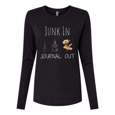 Funny Junk In Journal Out Vintage Craft Design Womens Cotton Relaxed Long Sleeve T-Shirt