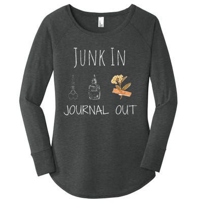 Funny Junk In Journal Out Vintage Craft Design Women's Perfect Tri Tunic Long Sleeve Shirt