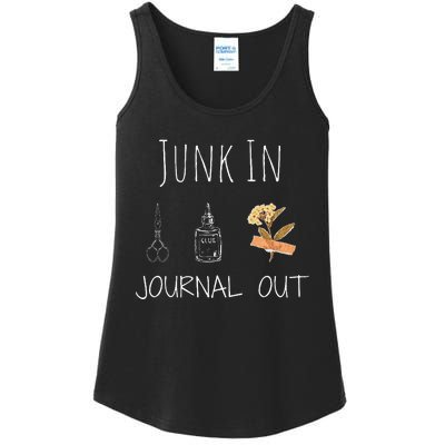 Funny Junk In Journal Out Vintage Craft Design Ladies Essential Tank