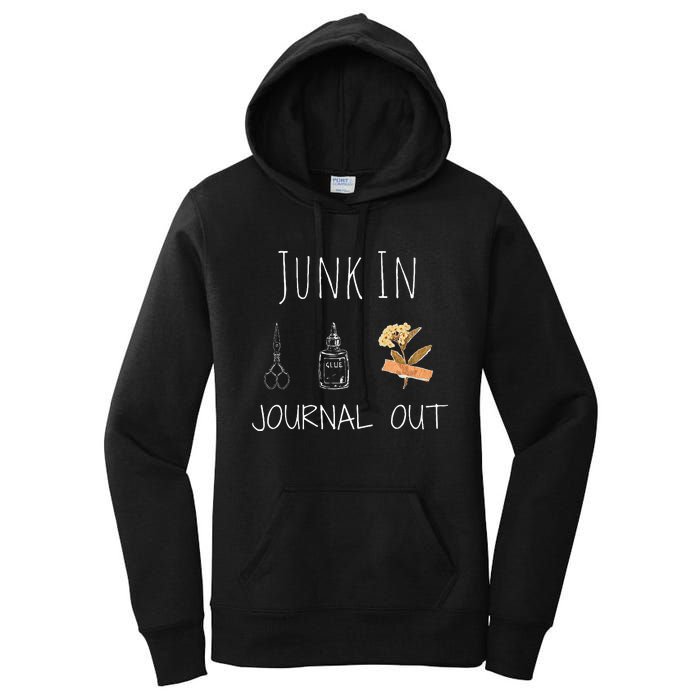 Funny Junk In Journal Out Vintage Craft Design Women's Pullover Hoodie