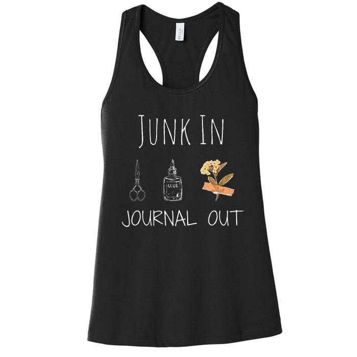 Funny Junk In Journal Out Vintage Craft Design Women's Racerback Tank