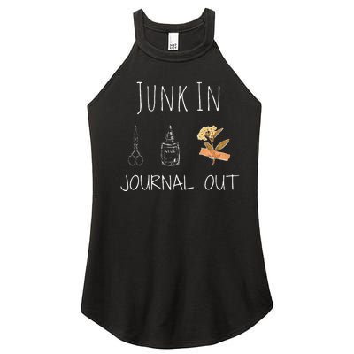 Funny Junk In Journal Out Vintage Craft Design Women's Perfect Tri Rocker Tank