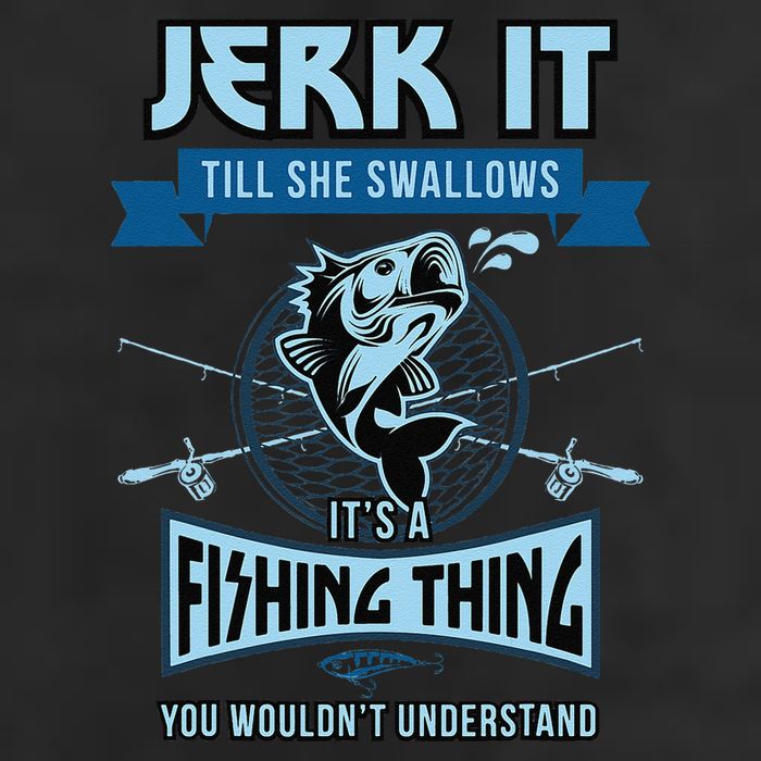 Funny Jerk It Till She Swallows Trout Bass Fishing Gear 7 Panel Mesh Trucker Snapback Hat