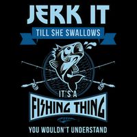 Funny Jerk It Till She Swallows Trout Bass Fishing Gear Zip Tote Bag