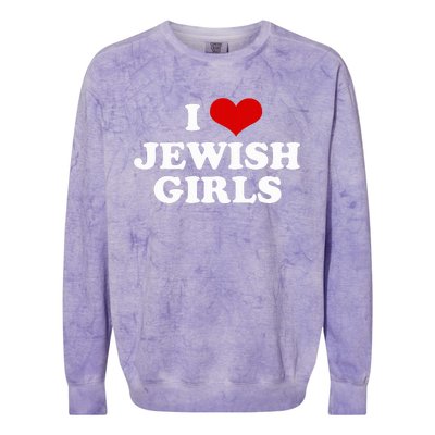 Funny Jewish I Love Jewish Cute Gift  Colorblast Crewneck Sweatshirt