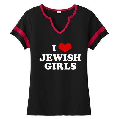 Funny Jewish I Love Jewish Cute Gift  Ladies Halftime Notch Neck Tee