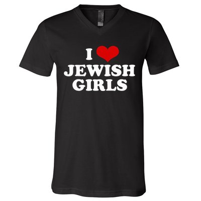 Funny Jewish I Love Jewish Cute Gift  V-Neck T-Shirt