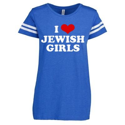 Funny Jewish I Love Jewish Cute Gift  Enza Ladies Jersey Football T-Shirt