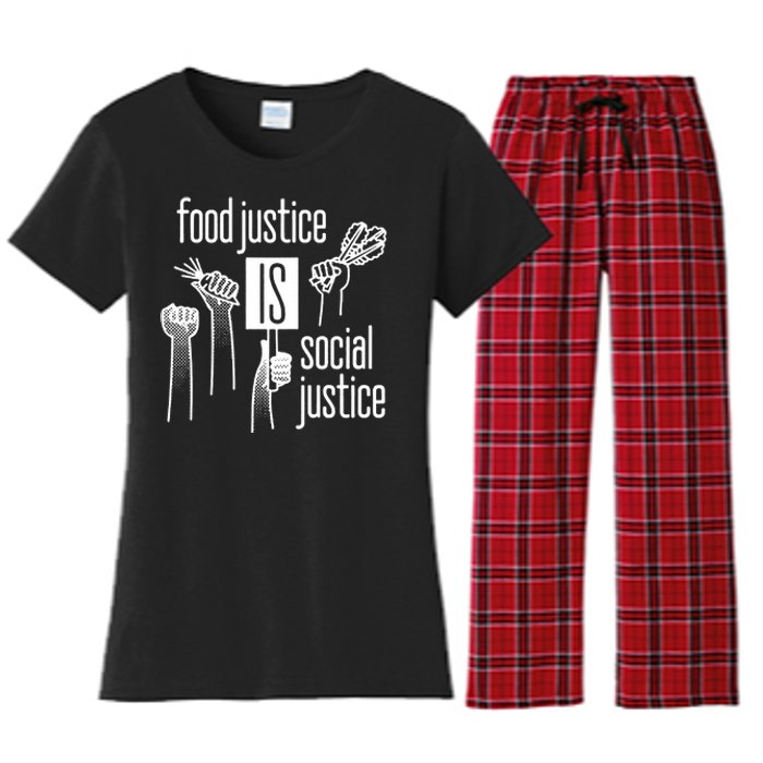 Food Justice Is Social Justice Women's Flannel Pajama Set