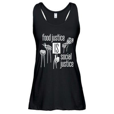 Food Justice Is Social Justice Ladies Essential Flowy Tank