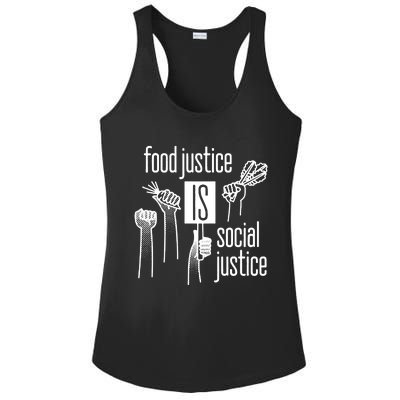 Food Justice Is Social Justice Ladies PosiCharge Competitor Racerback Tank