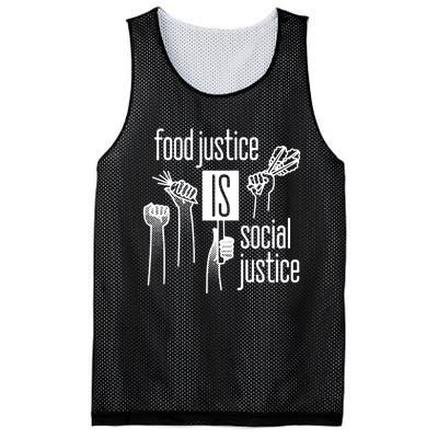 Food Justice Is Social Justice Mesh Reversible Basketball Jersey Tank