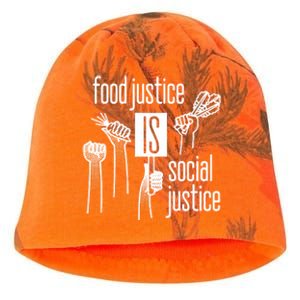 Food Justice Is Social Justice Kati - Camo Knit Beanie