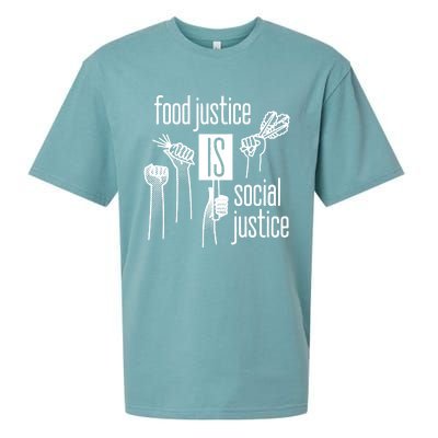 Food Justice Is Social Justice Sueded Cloud Jersey T-Shirt