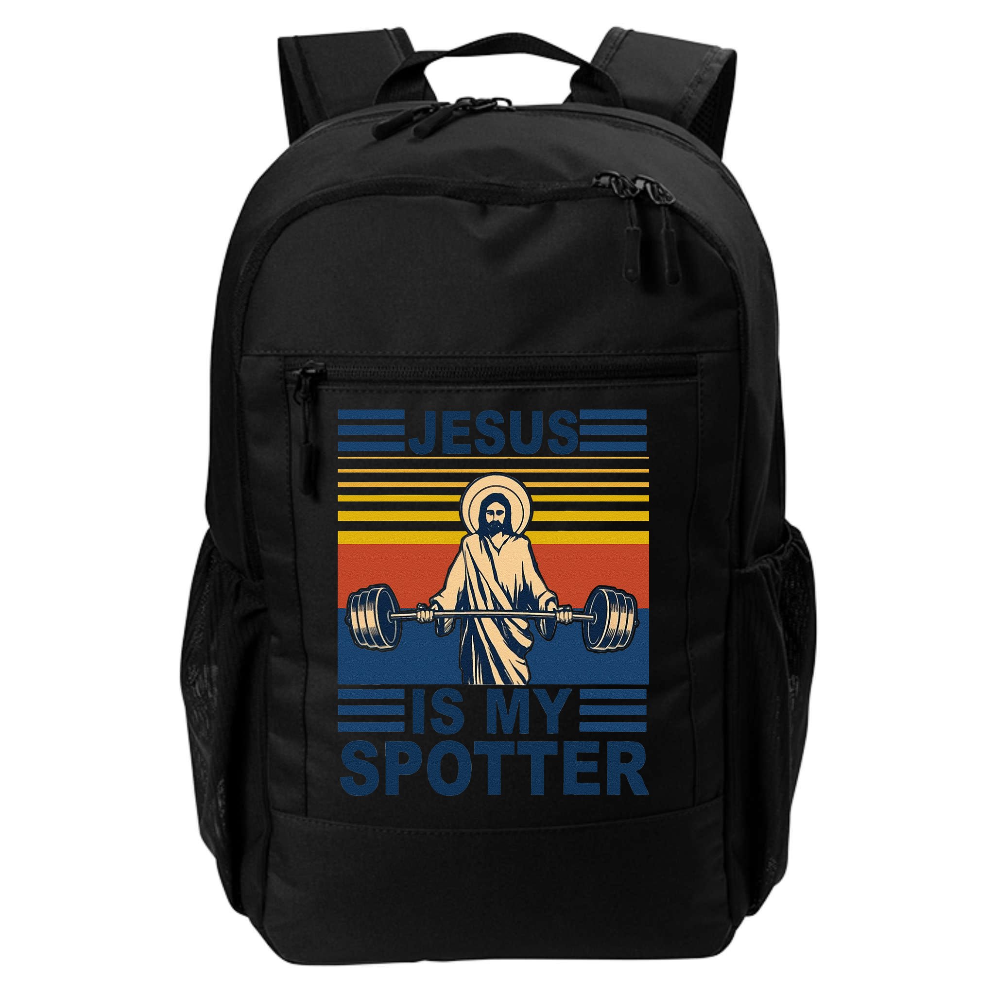 Fitness Jesus Is My Spotter Vintage Backpack