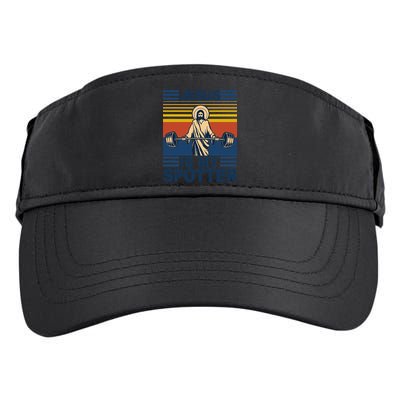 Fitness Jesus Is My Spotter Vintage Adult Drive Performance Visor