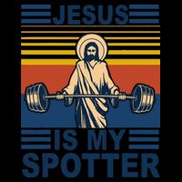Fitness Jesus Is My Spotter Vintage Baby Bodysuit