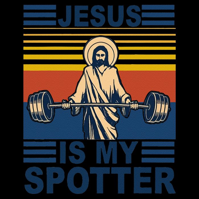 Fitness Jesus Is My Spotter Vintage Baby Bodysuit
