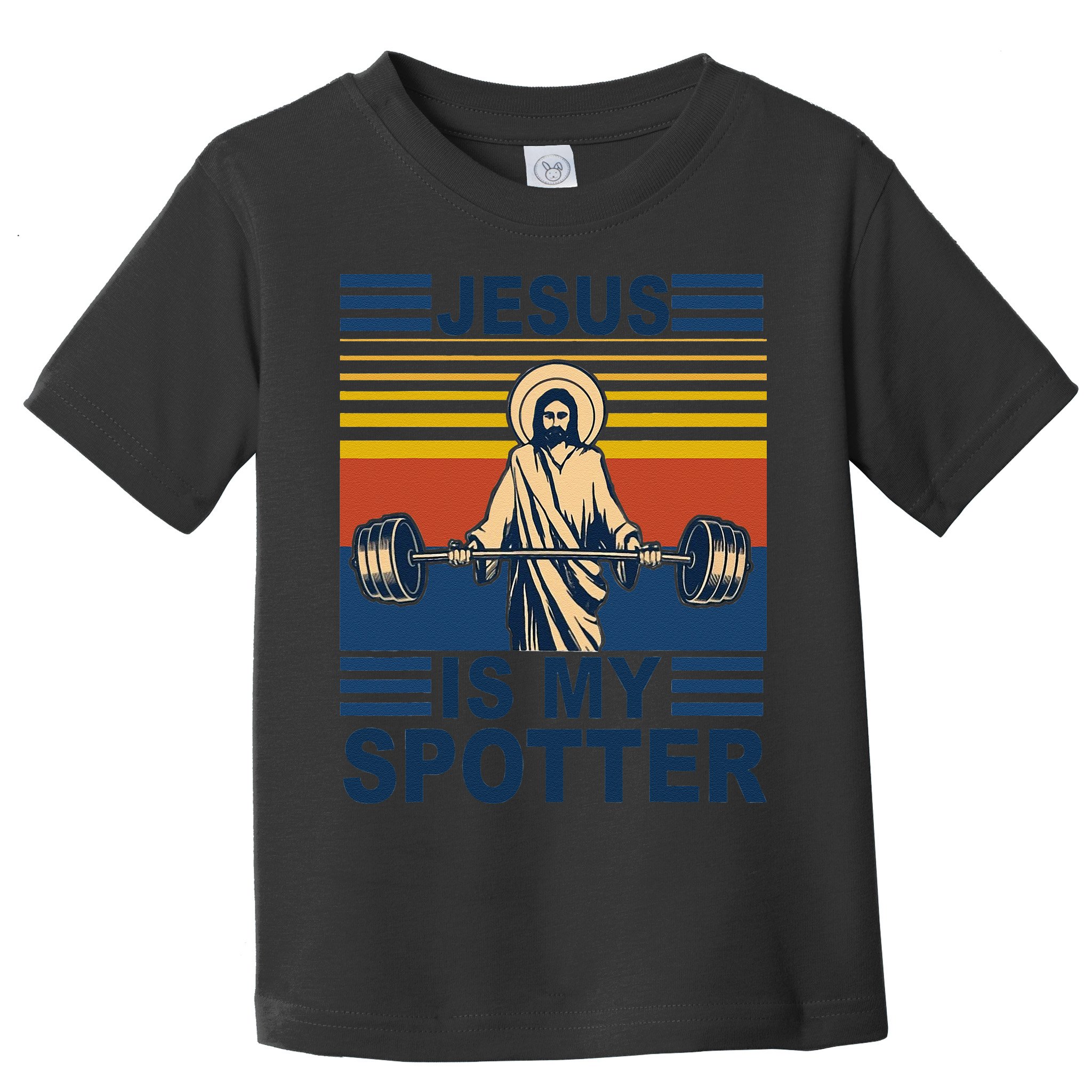 Fitness Jesus Is My Spotter Vintage Toddler T-Shirt