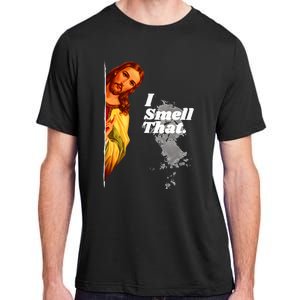 Funny Jesus I Smell That Religious Stoner Cannabis Marijuana Adult ChromaSoft Performance T-Shirt