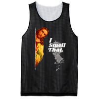 Funny Jesus I Smell That Religious Stoner Cannabis Marijuana Mesh Reversible Basketball Jersey Tank