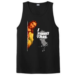 Funny Jesus I Smell That Religious Stoner Cannabis Marijuana PosiCharge Competitor Tank