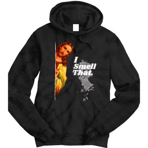 Funny Jesus I Smell That Religious Stoner Cannabis Marijuana Tie Dye Hoodie