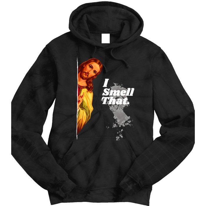 Funny Jesus I Smell That Religious Stoner Cannabis Marijuana Tie Dye Hoodie