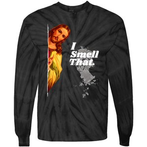 Funny Jesus I Smell That Religious Stoner Cannabis Marijuana Tie-Dye Long Sleeve Shirt