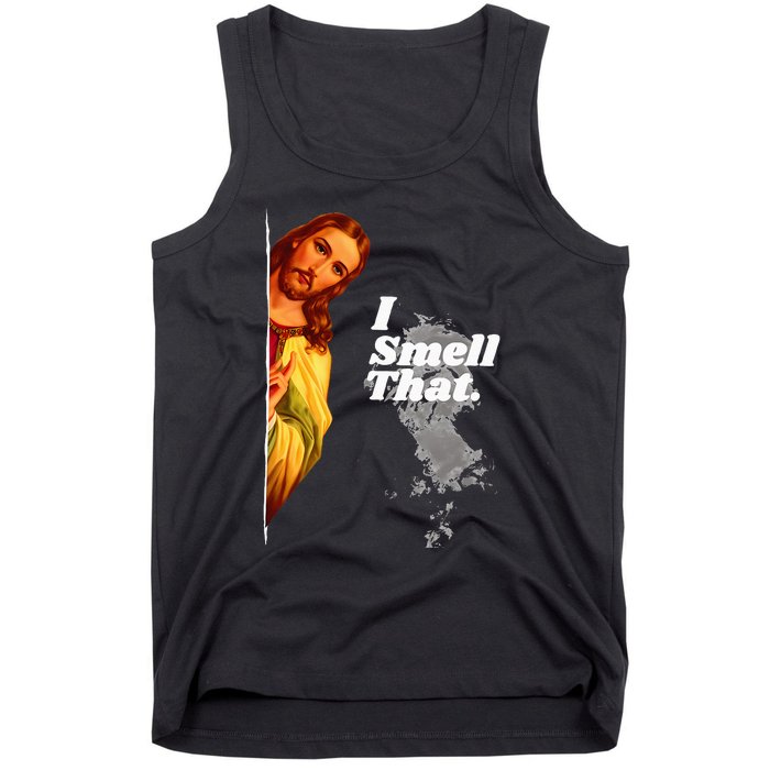 Funny Jesus I Smell That Religious Stoner Cannabis Marijuana Tank Top